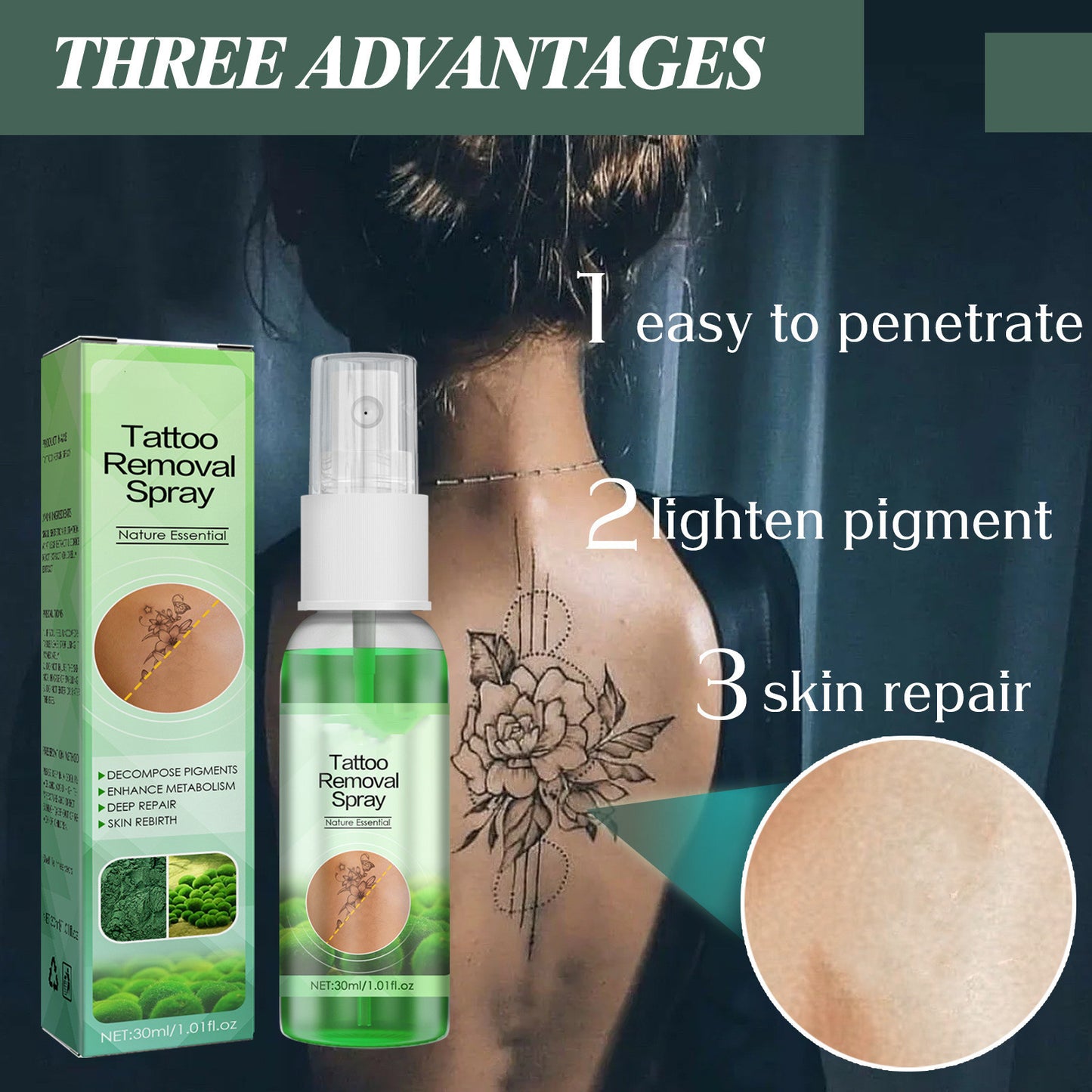 Green Algae Stripe Mark Remover Removes Melanin