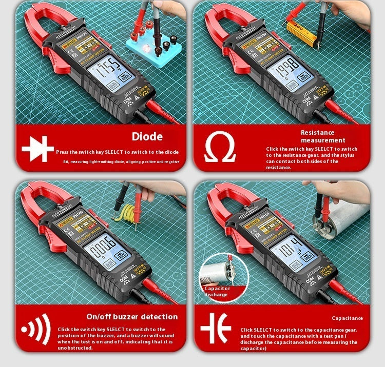 Clamp Voltmeter Digital Multimeter Electrician Repair